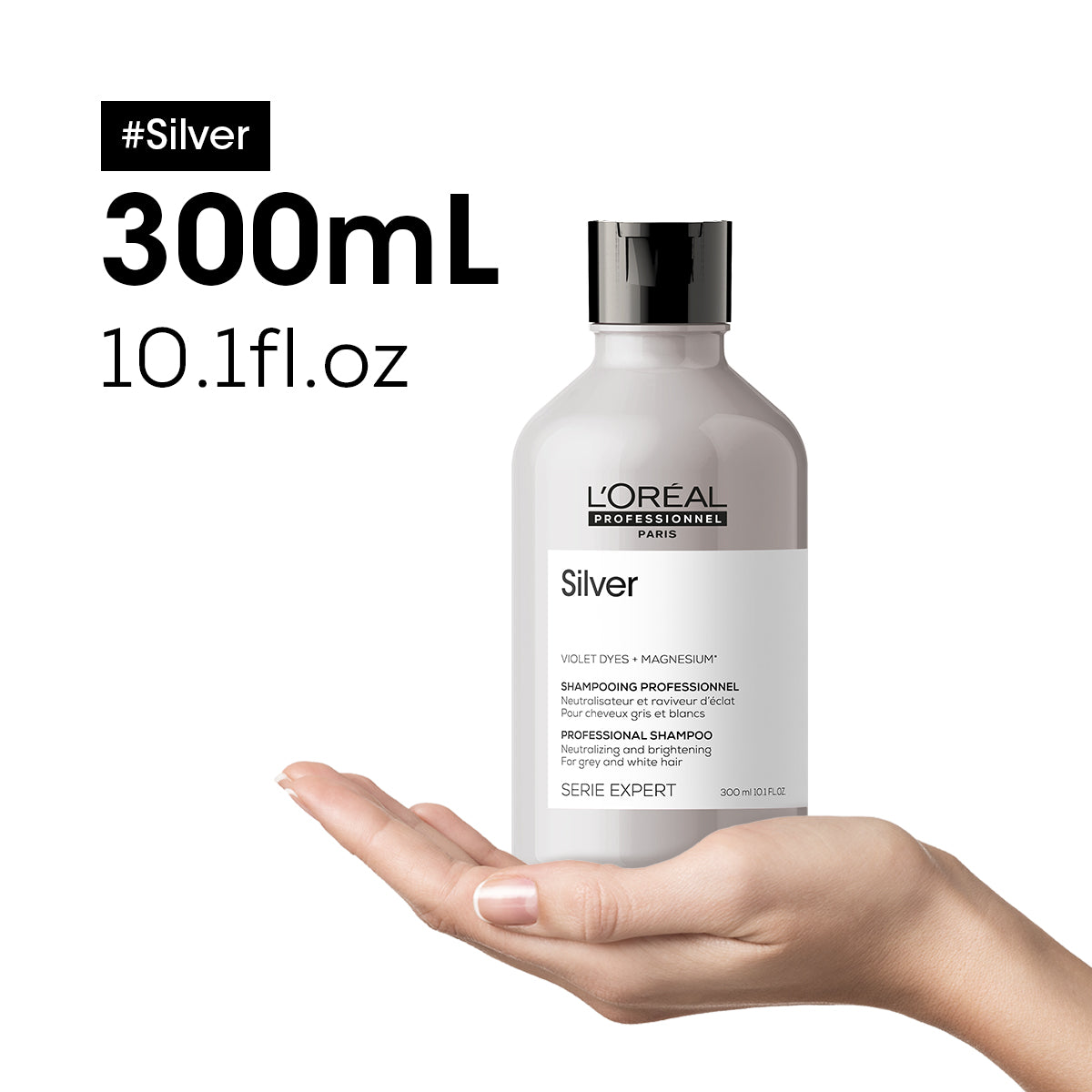 L'Oreal Pro  | Shampoo Silver cuidado del cabello blanco Loreal professionnel 300ml