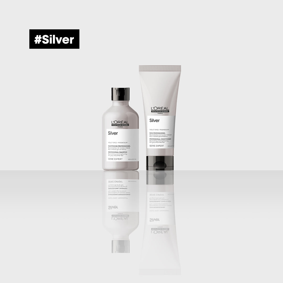 L'Oreal Pro  | Shampoo Silver cuidado del cabello blanco Loreal professionnel 300ml