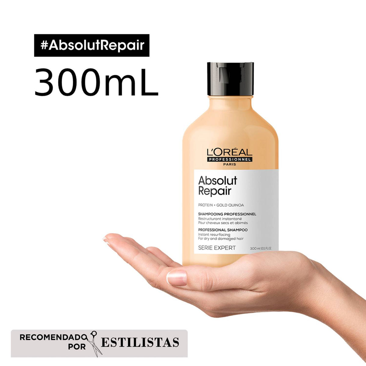 L'Oreal Pro  | Shampoo Absolut Repair reparación cabello dañado Loreal professionnel 300ml