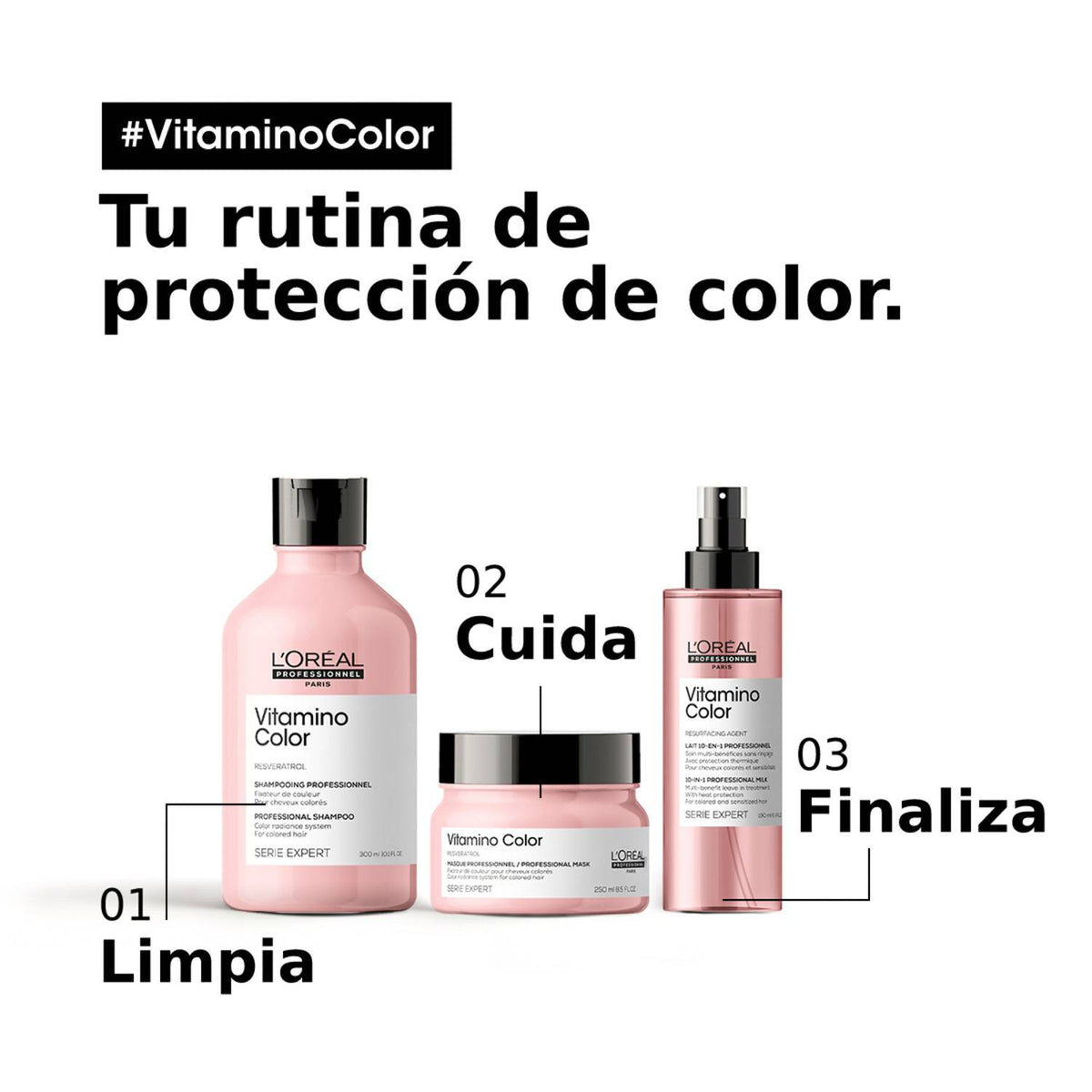 L'Oreal Pro  | Spray Vitamino Color cuida color 10 acciones en 1 Loreal professionnel 190ml