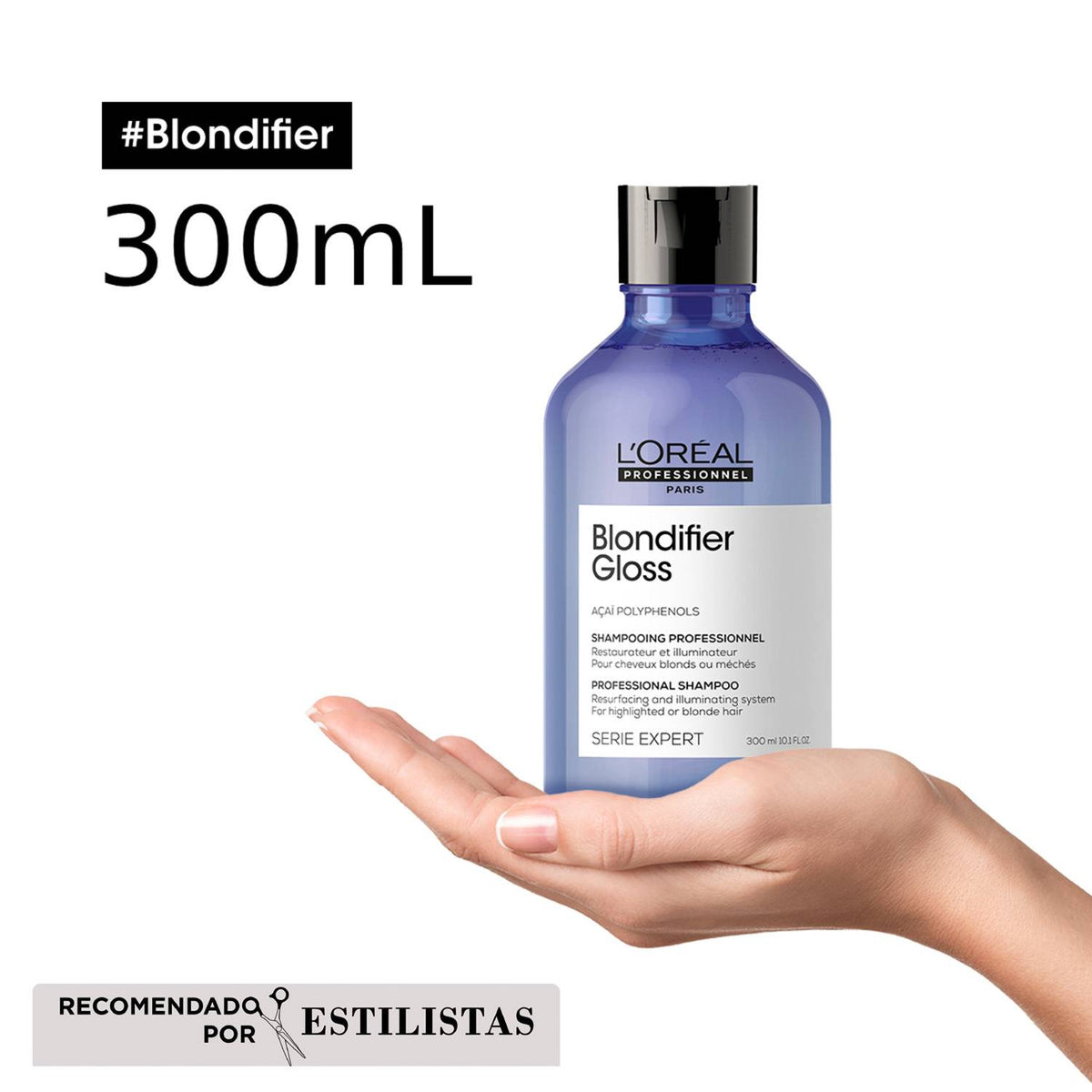 L'Oreal Pro  | Shampoo Blondifier gloss nutrición y cuidado del rubio Loreal professionnel 300ml