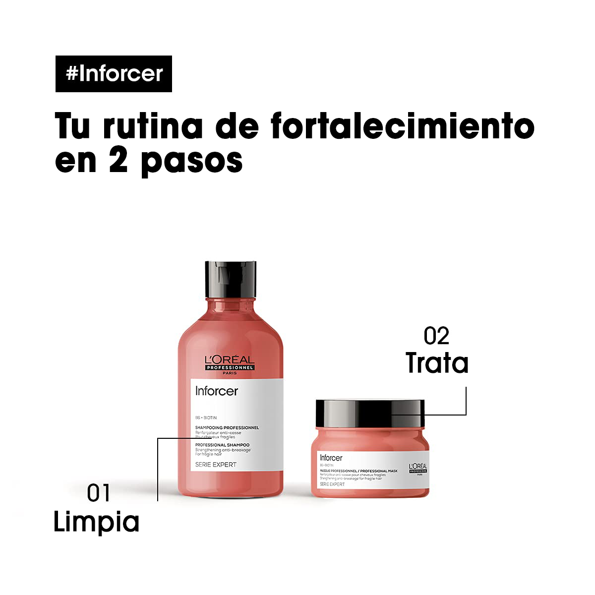 L'Oreal Pro| Mascarilla Inforcer fortalece el cabello Loreal professionnel 250ml
