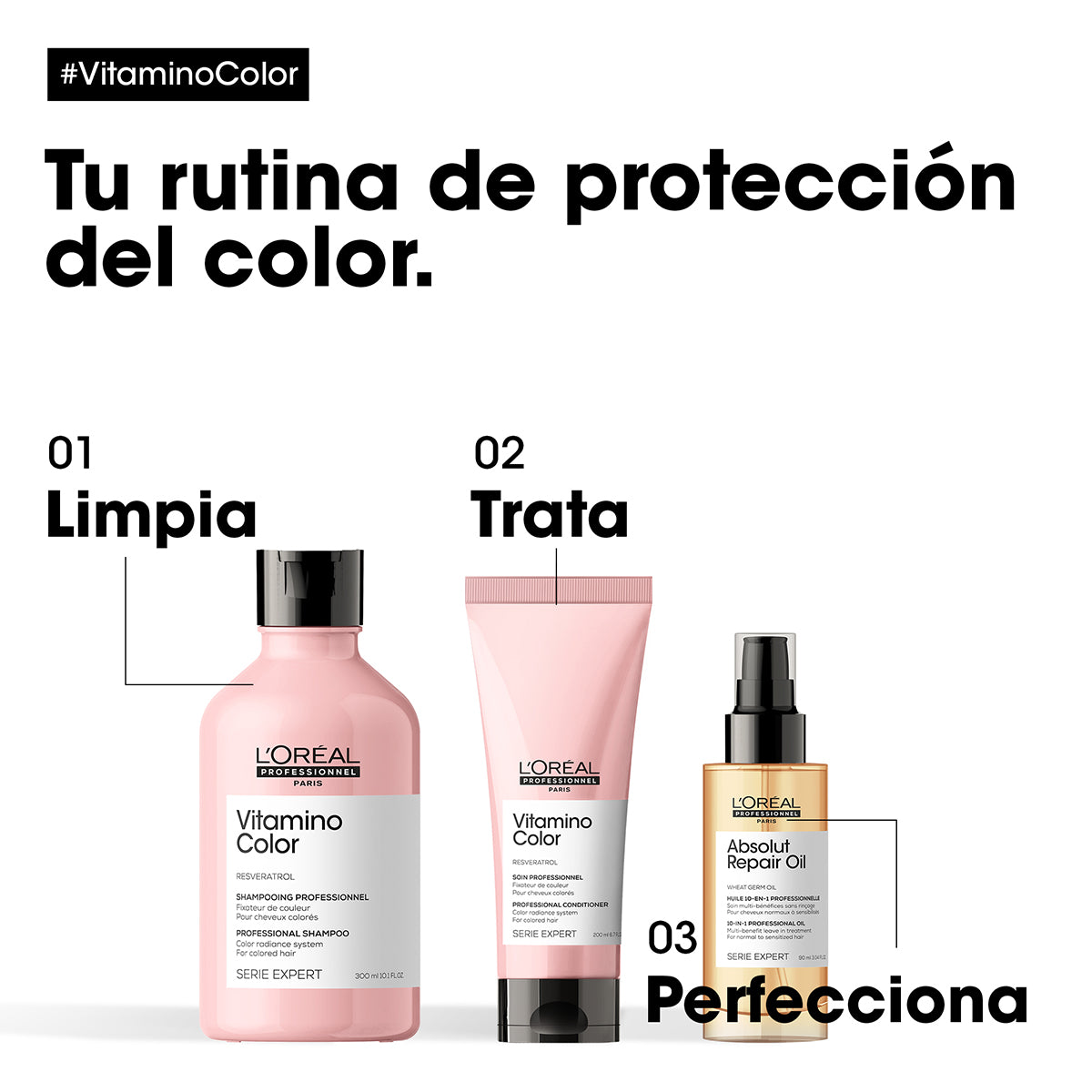 L'Oreal Pro  | Shampoo Vitamino Color protección cabello con color Loreal professionnel 300ml