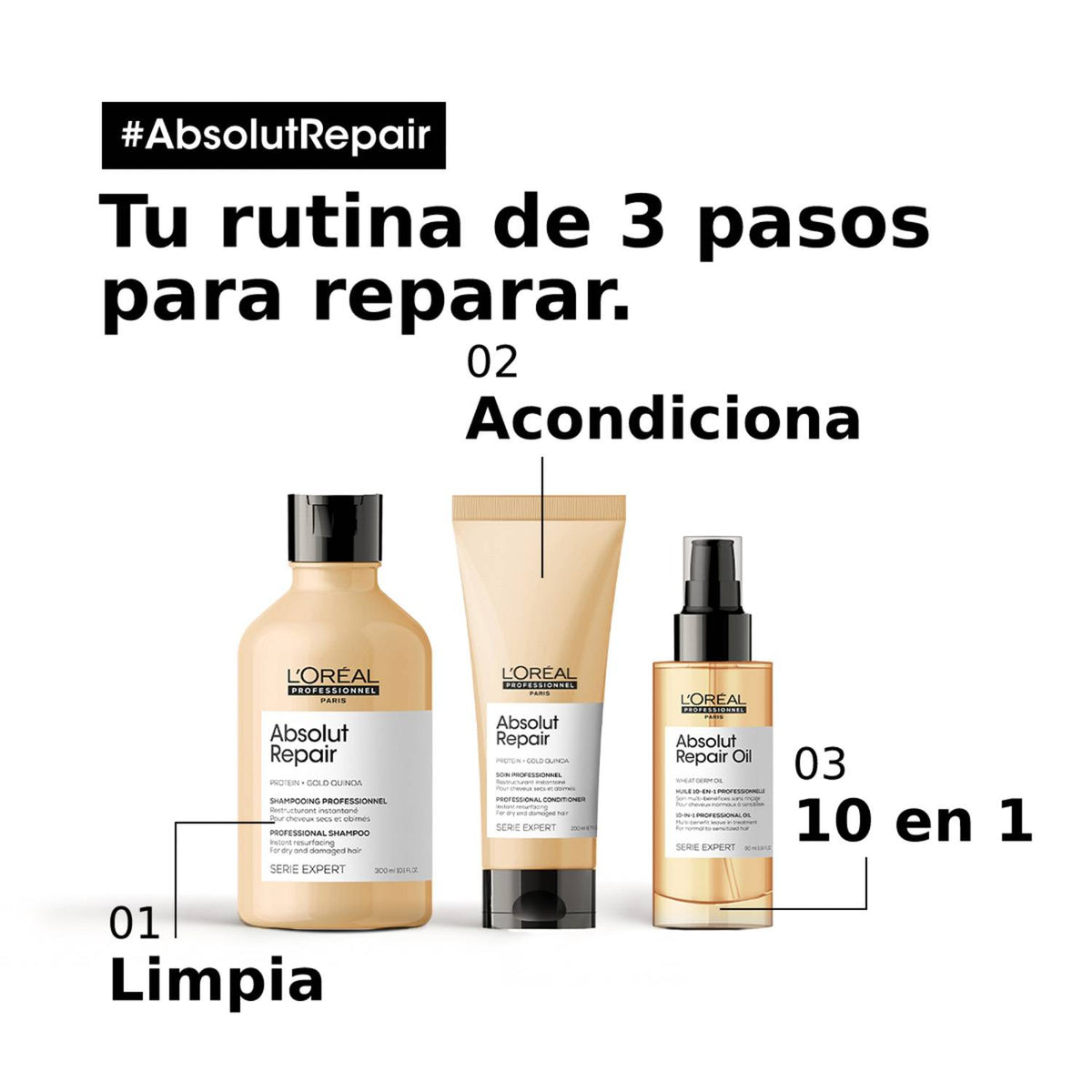 L'Oreal Pro  | Acondicionador Absolut Repair reparación cabello dañado Loreal professionnel 200ml
