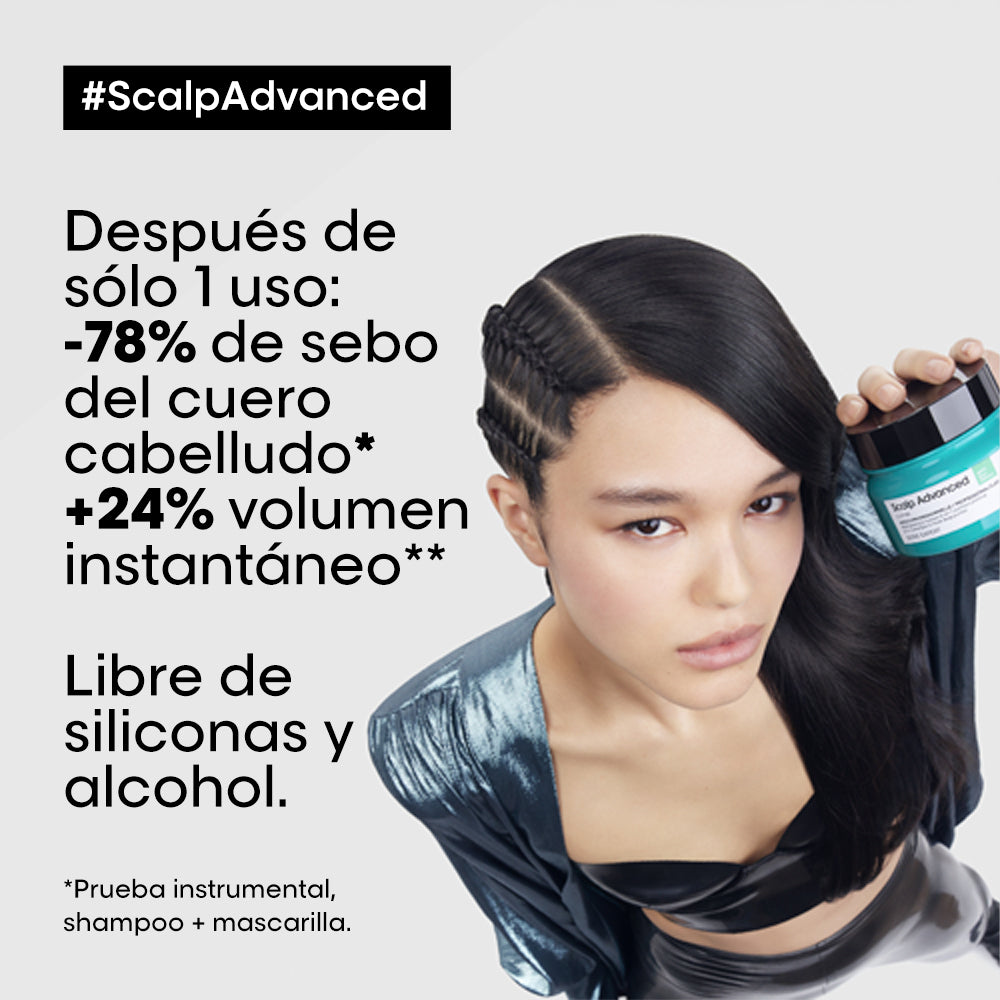L'Oreal Pro  | Shampoo Scalp Advanced Anti grasa Loreal professionnel 300 ml