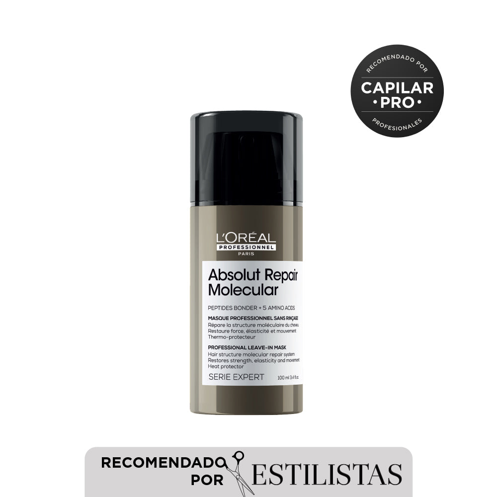 L'Oreal Pro  |  Termoprotector Absolut Repair Molecular reparación molecular Loreal professionnel 100 ml