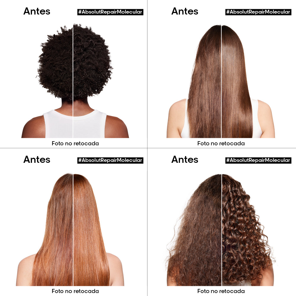 L'Oreal Pro  | Shampoo reparador sin sulfato Absolut Repair Molecular para cabello muy dañado Loreal professionnel 300 ml