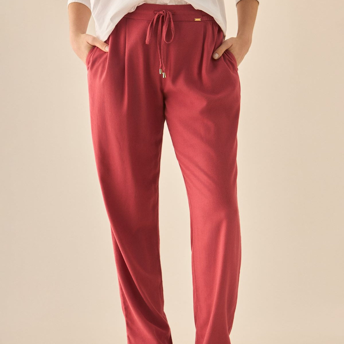 Esprit | Pantalón Elegante Ajustable con Cordón para Mujer