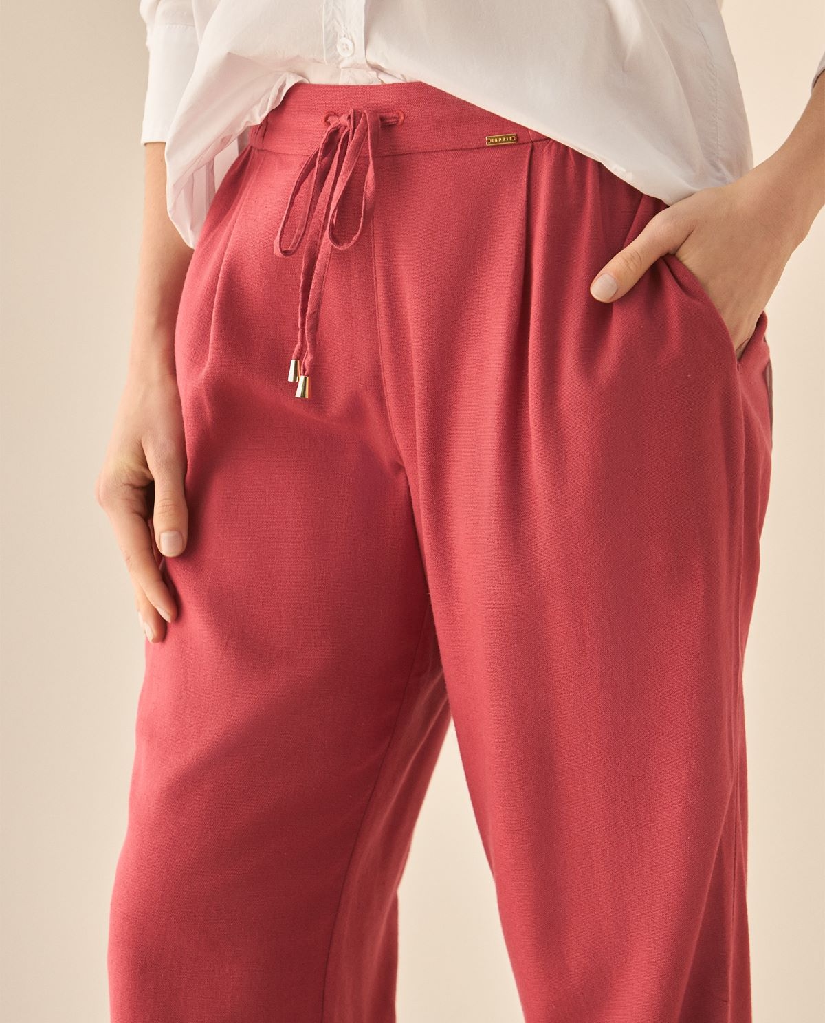 Esprit | Pantalón Elegante Ajustable con Cordón para Mujer