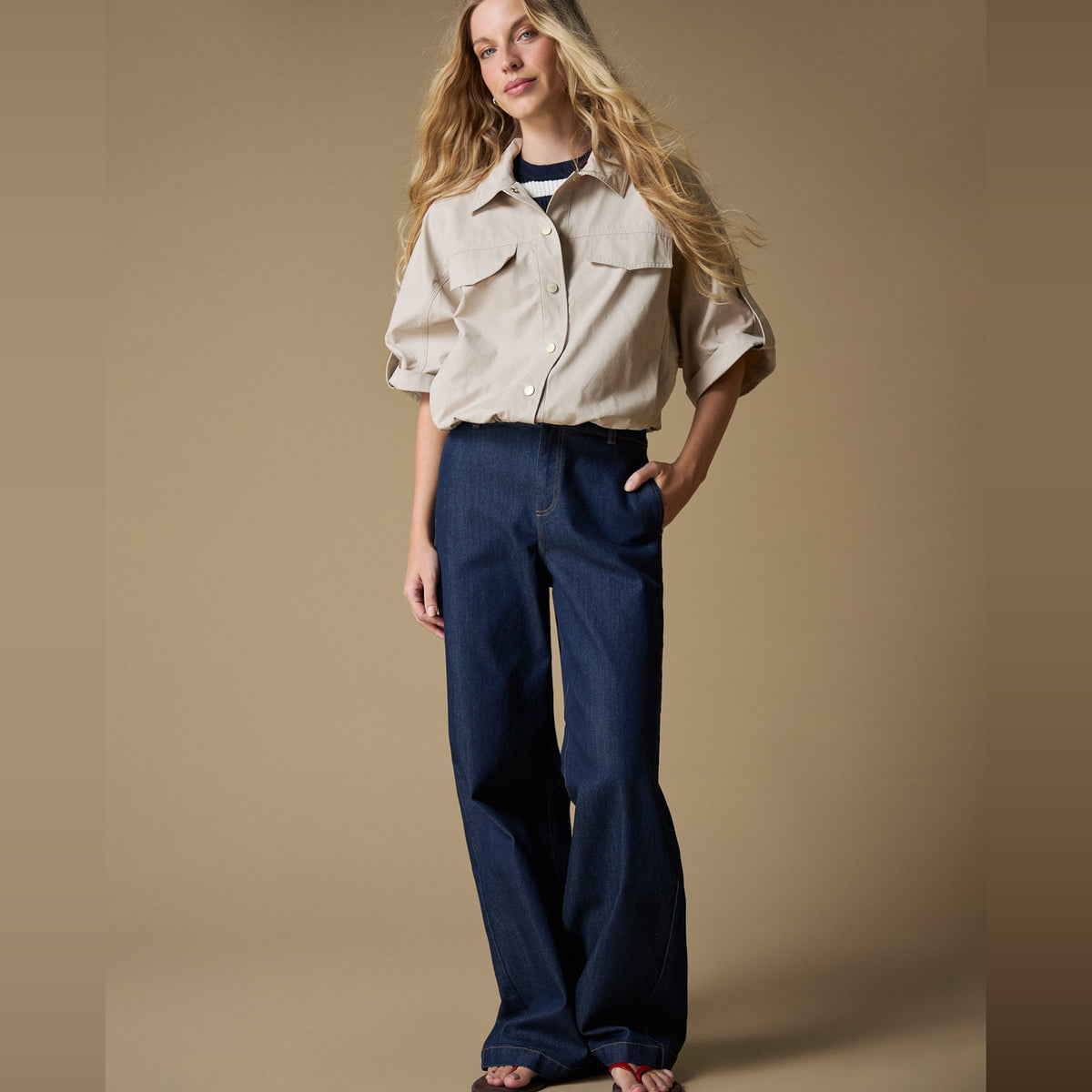 Esprit | Camisa Manga 3/4 Con Bolsillos