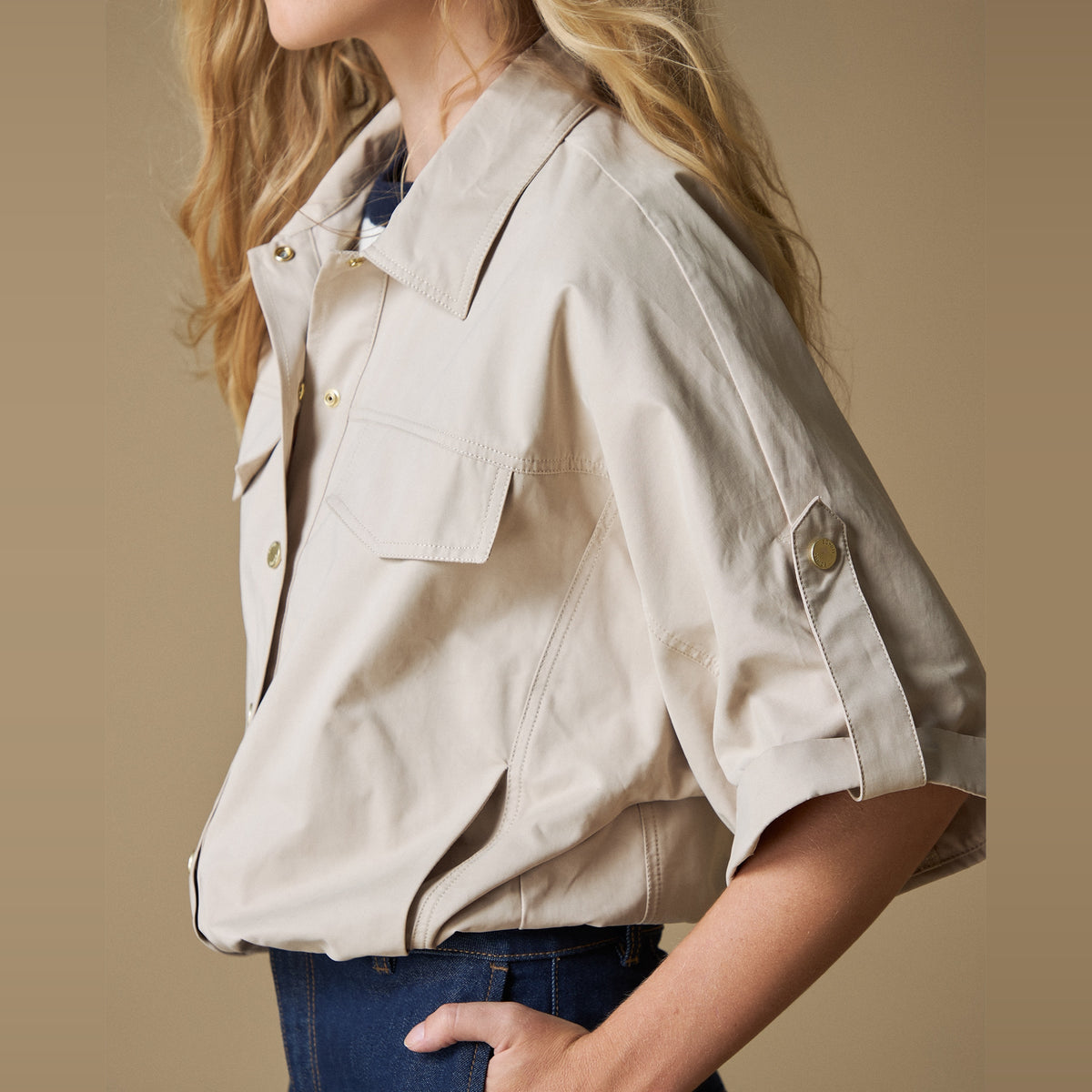 Esprit | Camisa Manga 3/4 Con Bolsillos