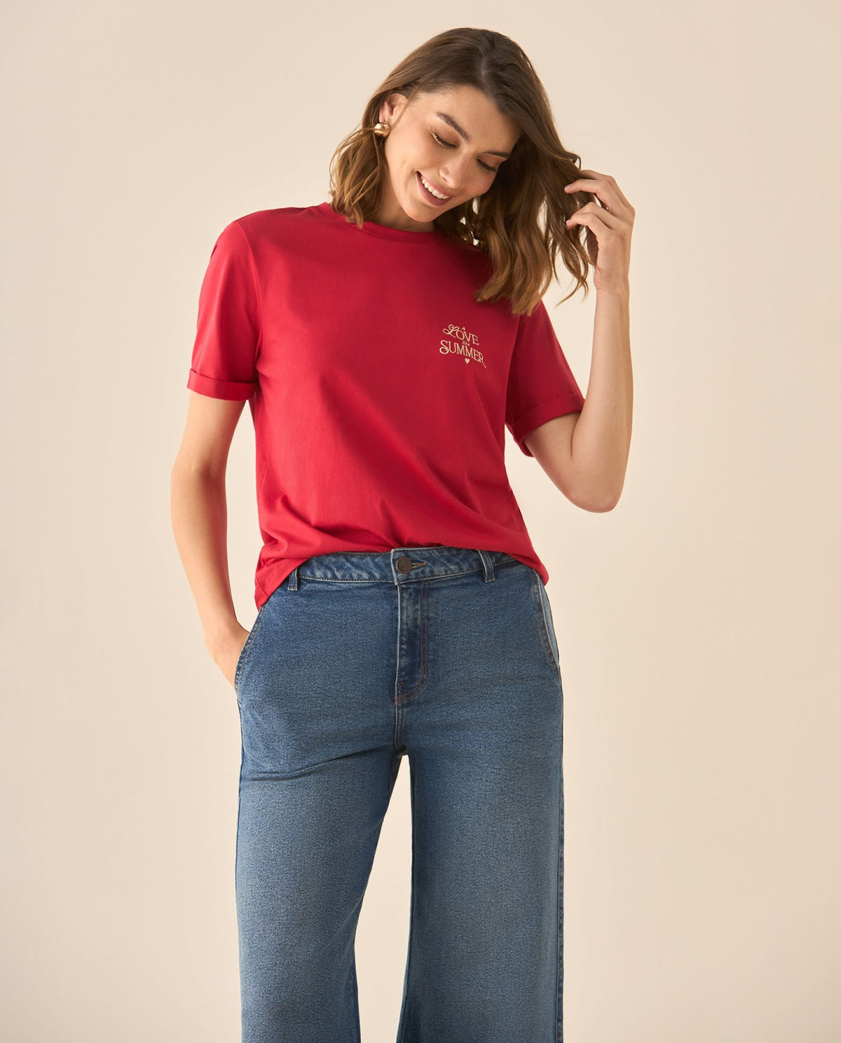 Esprit | Camiseta  con Bordados Decorativos para Mujer