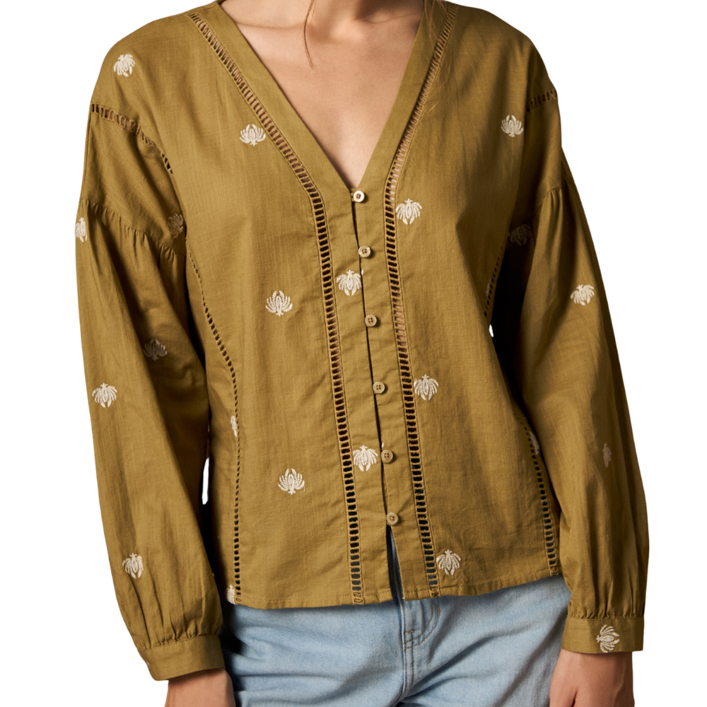 Esprit | Blusa con Bordados y Calados para Dama