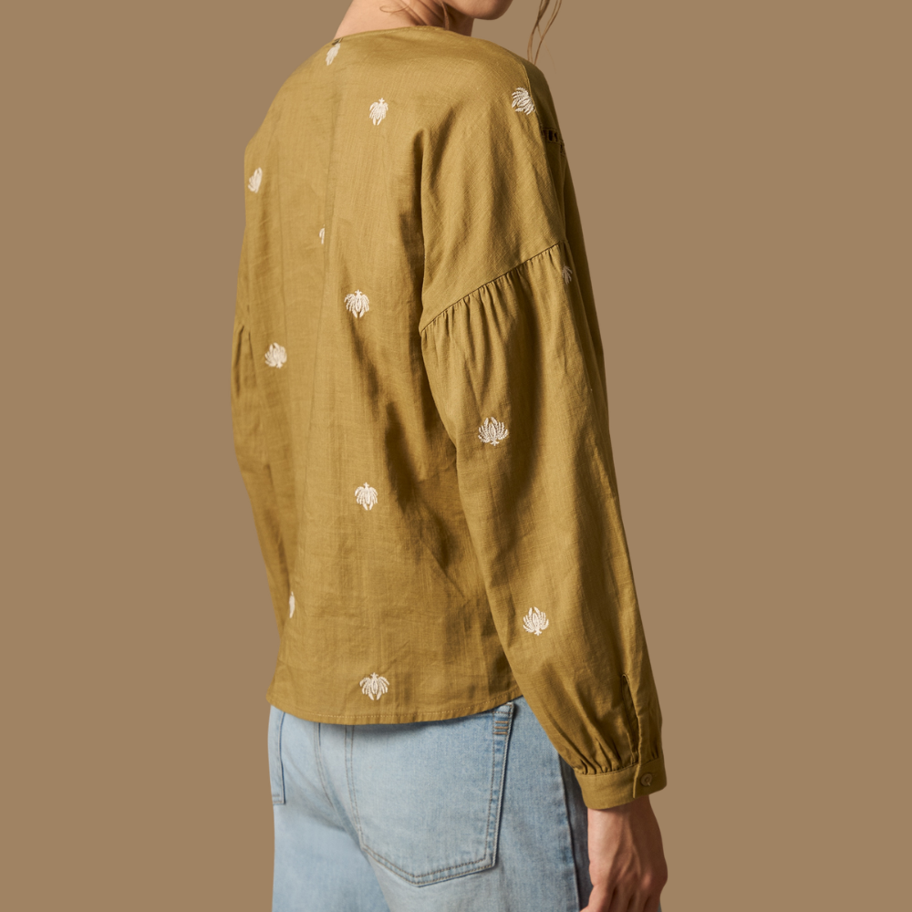 Esprit | Blusa con Bordados y Calados para Dama