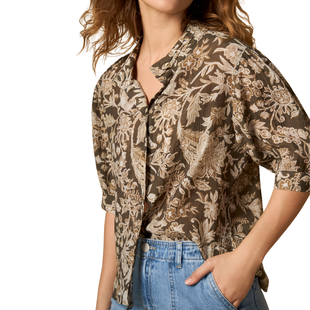 Esprit | Camisa Estampada de Media Manga para Dama