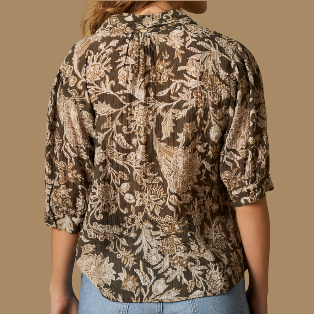 Esprit | Camisa Estampada de Media Manga para Dama