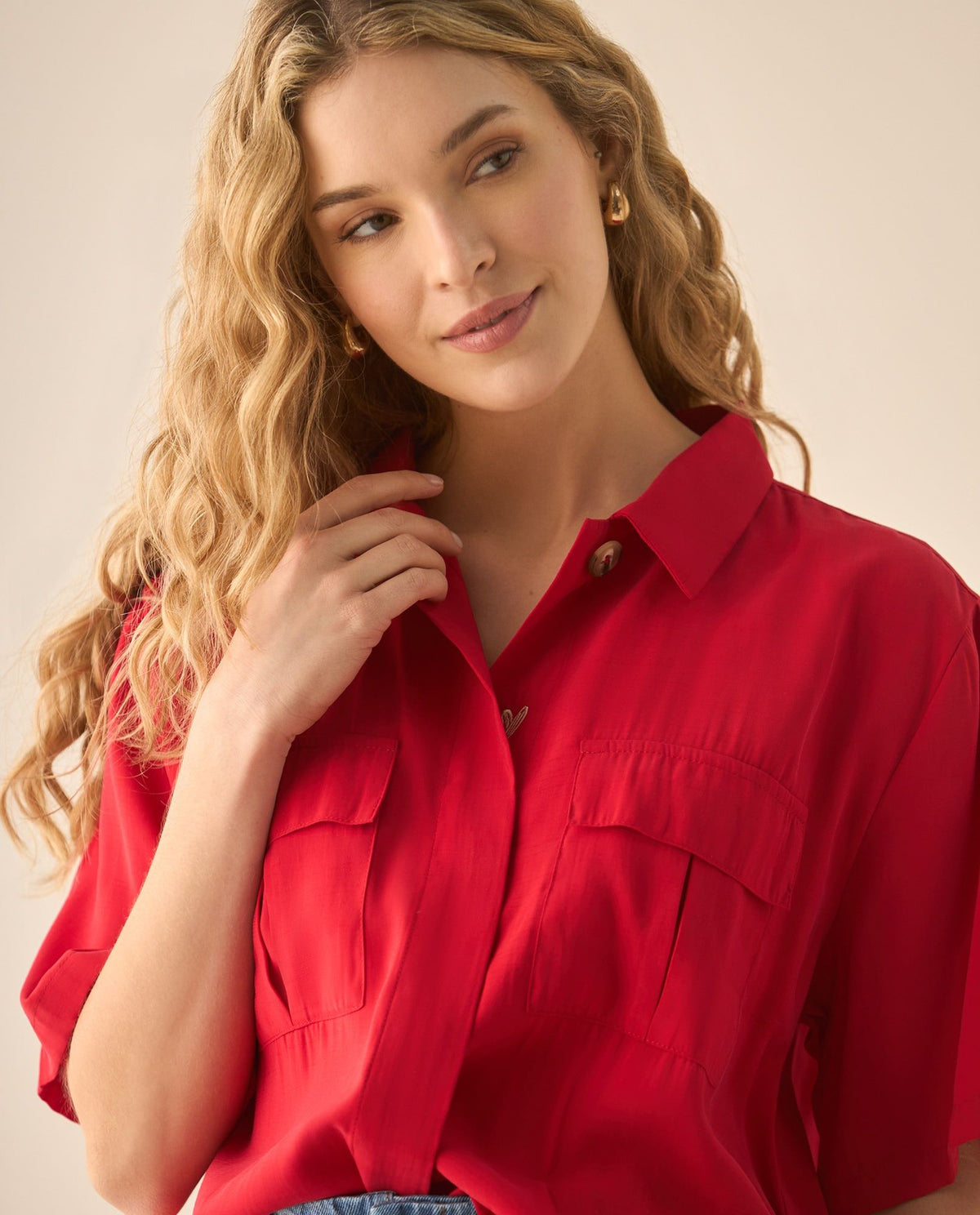 Esprit | Camisa Manga Corta Clasica para Mujer