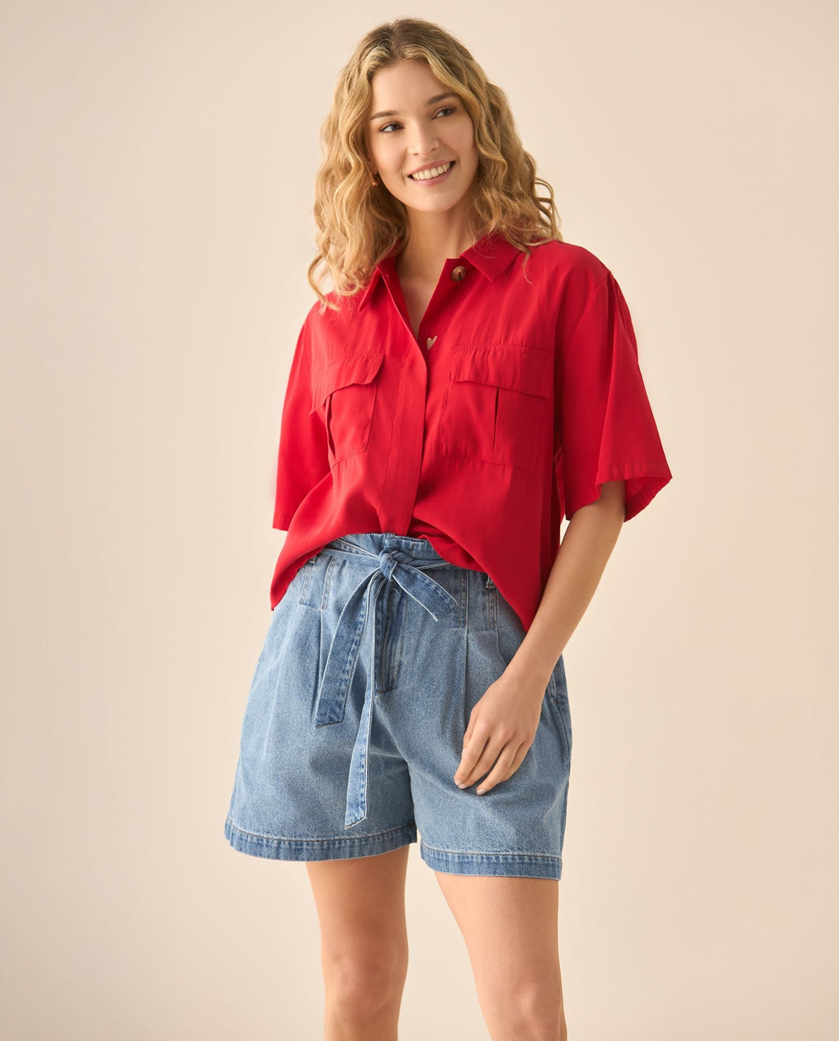 Esprit | Camisa Manga Corta Clasica para Mujer