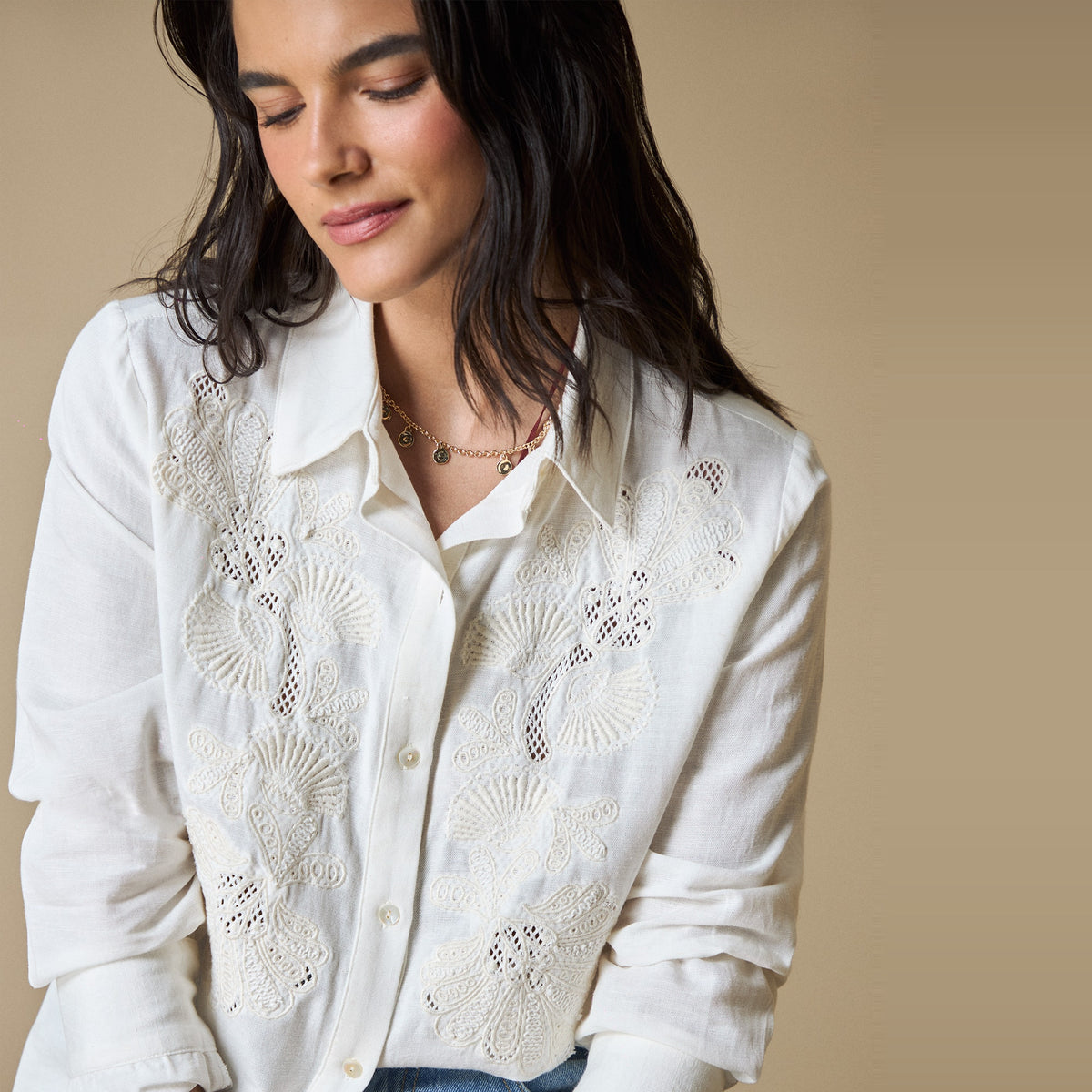 Esprit | Camisa camisera de manga larga