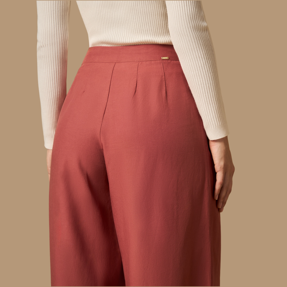 Esprit | Pantalón Wide Leg Sastrero en Lino para Dama