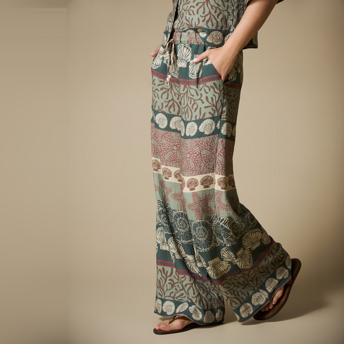 Esprit | Pantalón wide leg de largo tobillero