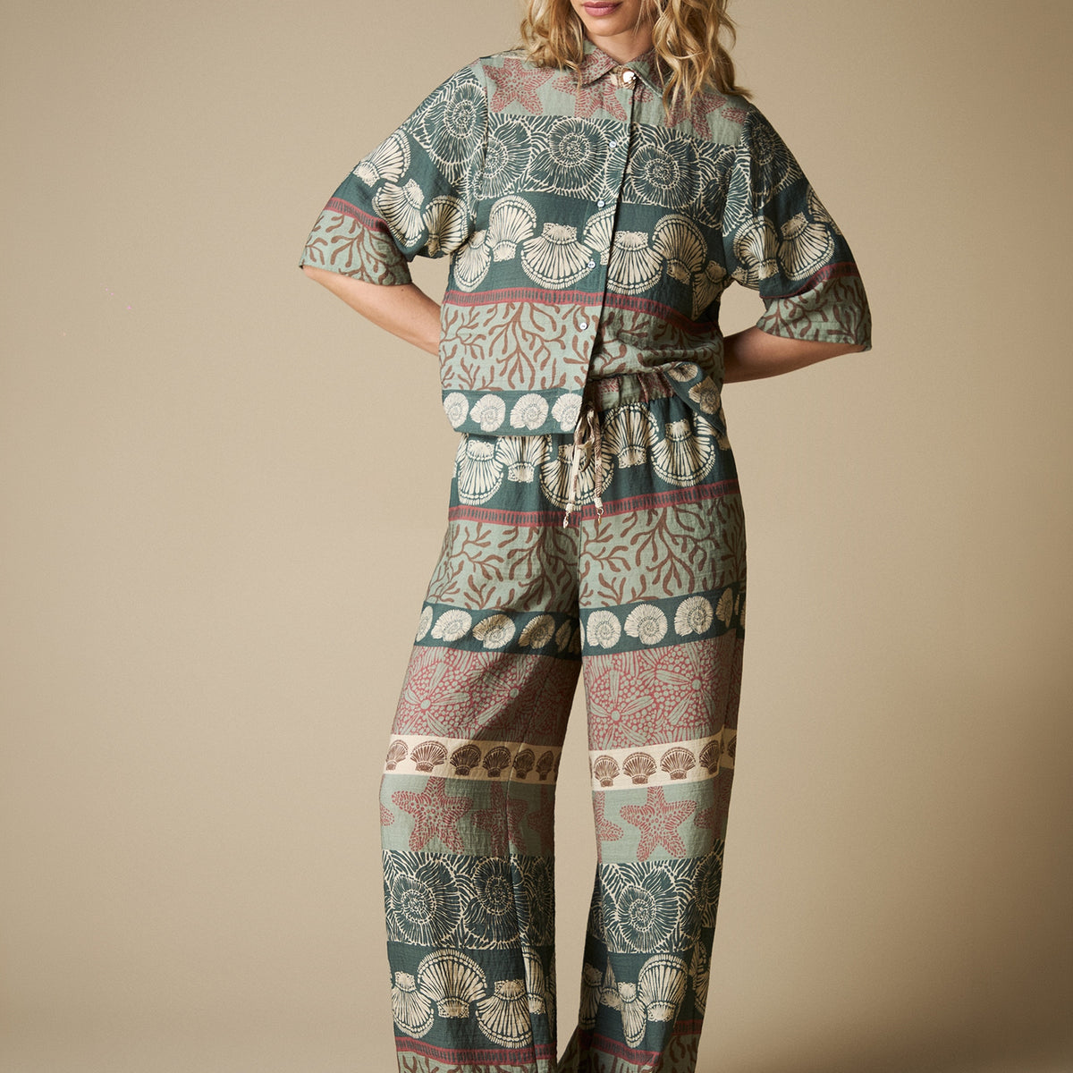 Esprit | Pantalón wide leg de largo tobillero