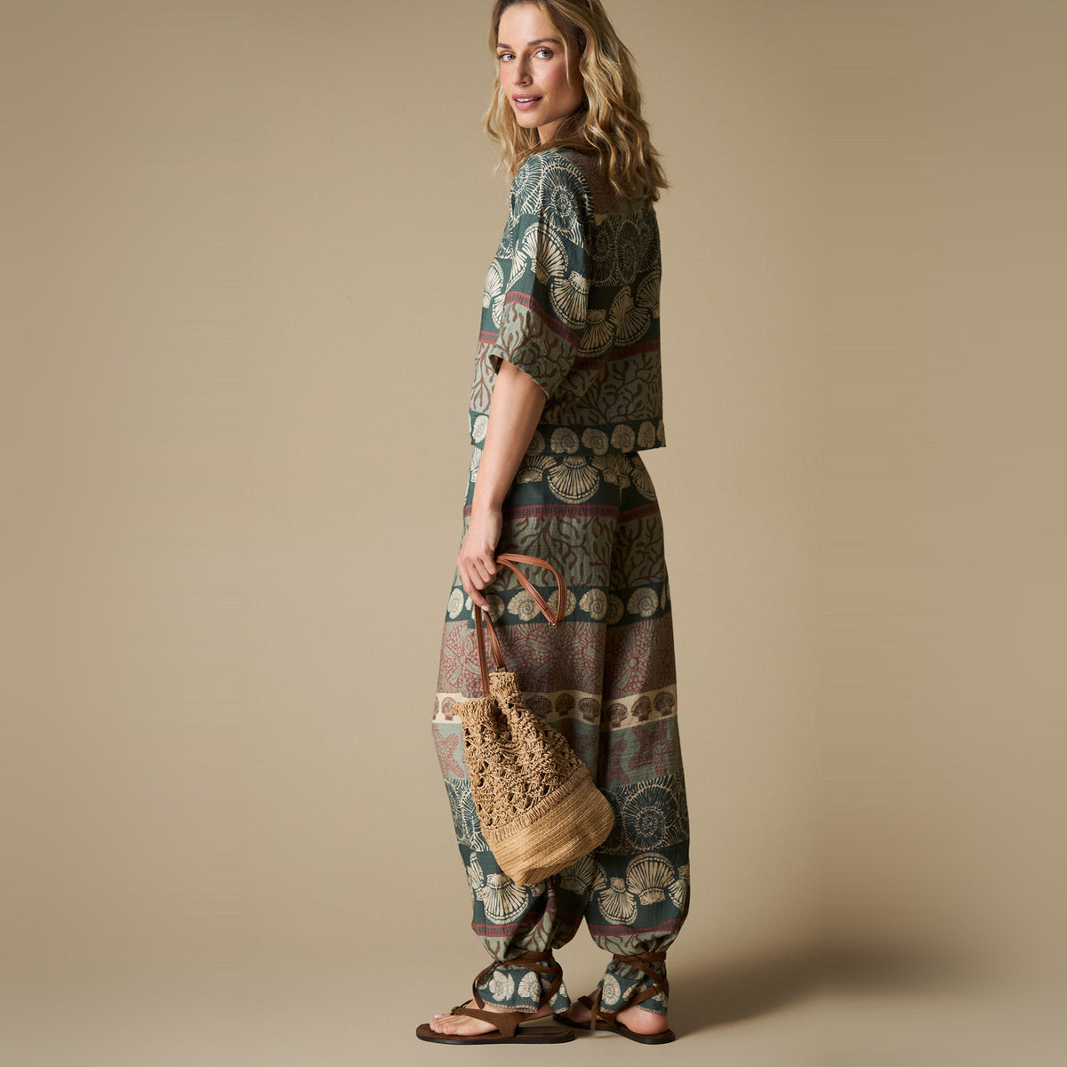 Esprit | Pantalón wide leg de largo tobillero