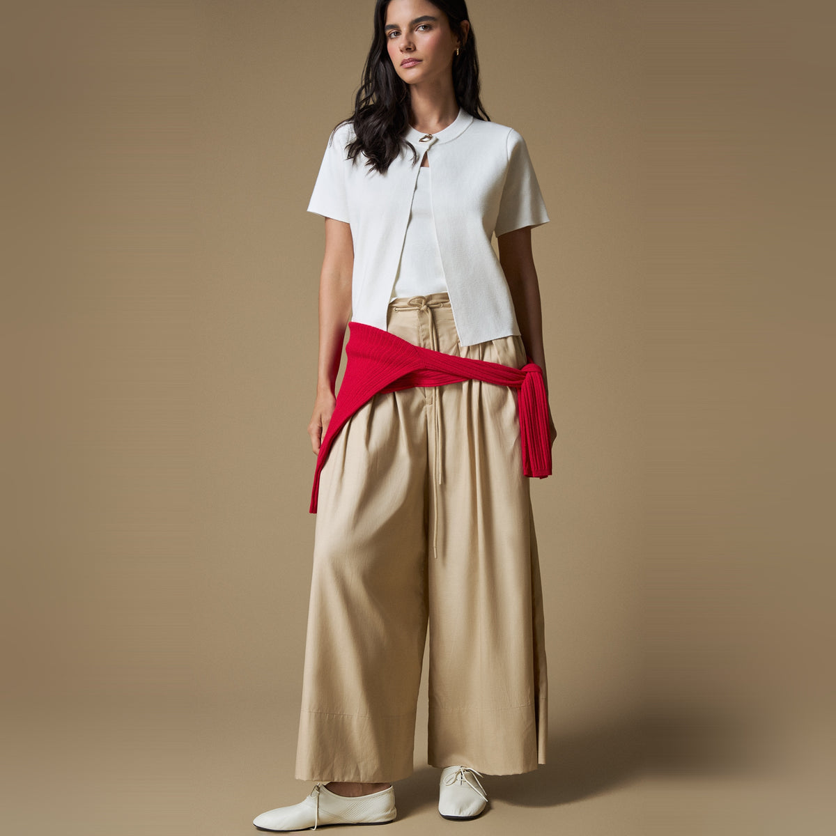 Esprit | Pantalón wide leg de largo tobillero