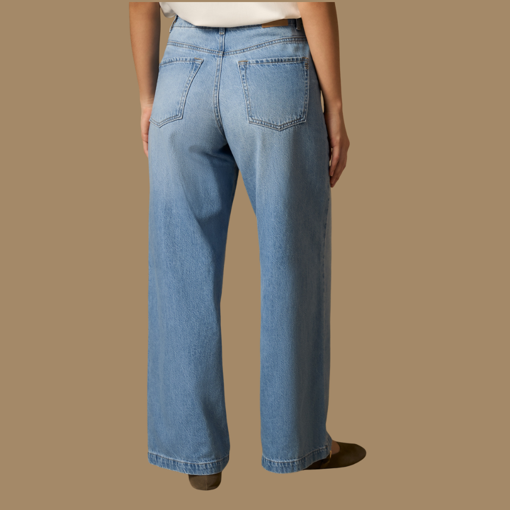 Esprit | Vaqueros Wide Leg con Bolsillos de Parche para Dama