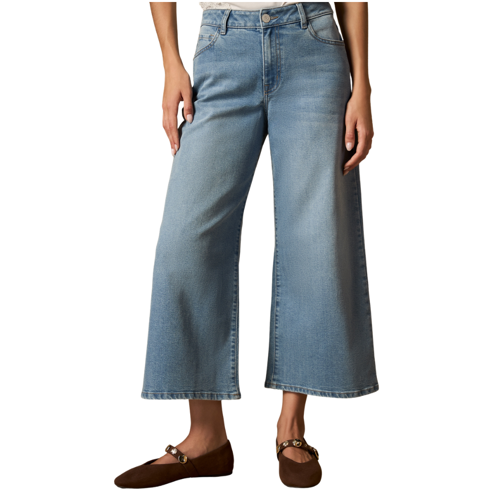 Esprit | Jeans Culotte de Tiro Alto en Denim para Dama