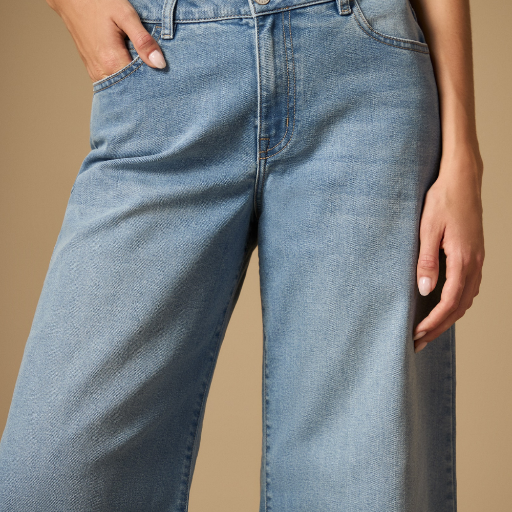Esprit | Jeans Culotte de Tiro Alto en Denim para Dama