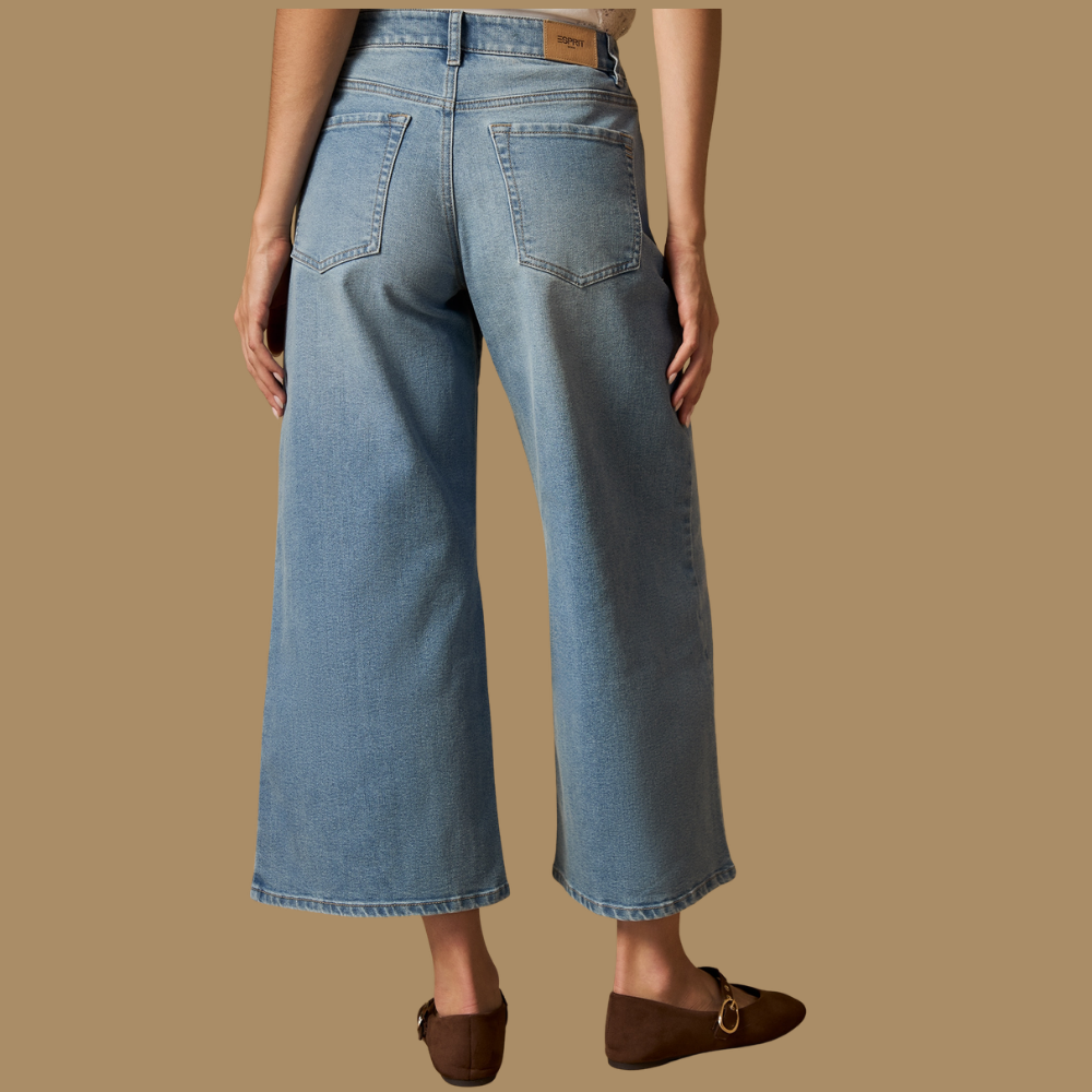 Esprit | Jeans Culotte de Tiro Alto en Denim para Dama