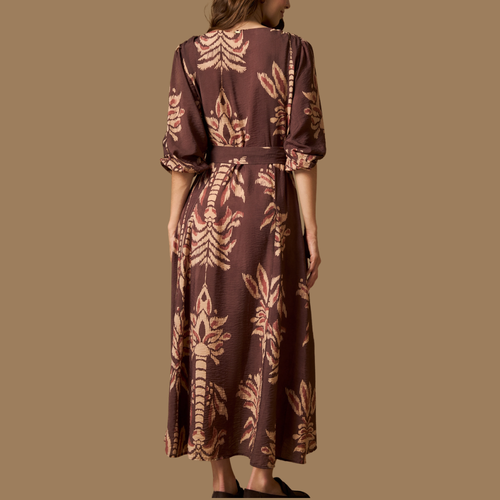 Esprit | Vestido Maxi Abotonado con Estampado para Dama