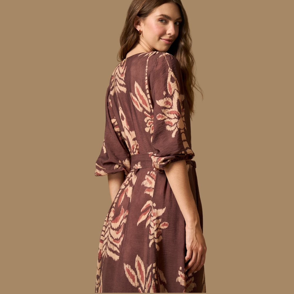 Esprit | Vestido Maxi Abotonado con Estampado para Dama