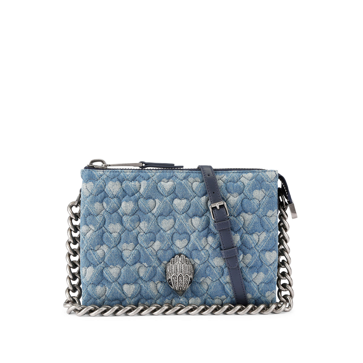 Kurt Geiger | Bolso Pouch Kensington Puff de Denim Azul