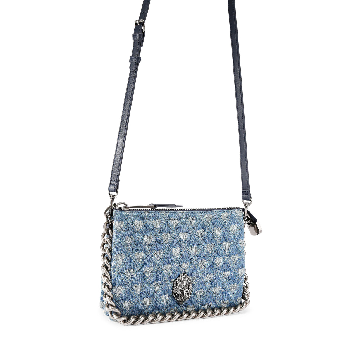 Kurt Geiger | Bolso Pouch Kensington Puff de Denim Azul