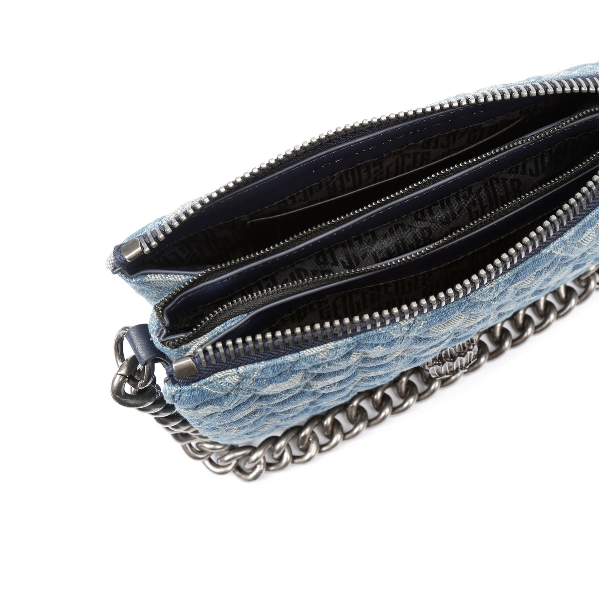 Kurt Geiger | Bolso Pouch Kensington Puff de Denim Azul