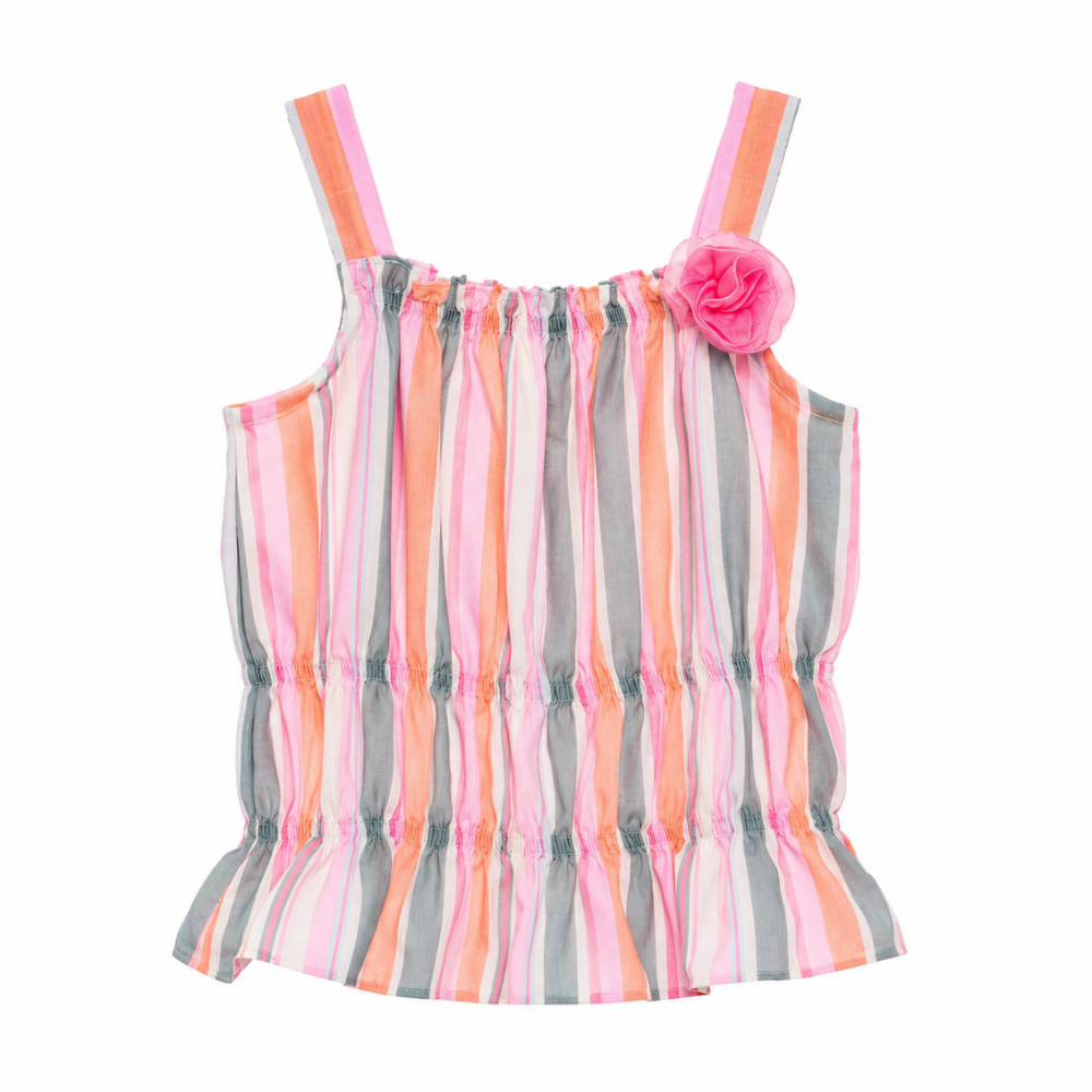 Cherinne  | Top Rayado Multicolor con Tirantes para Niña