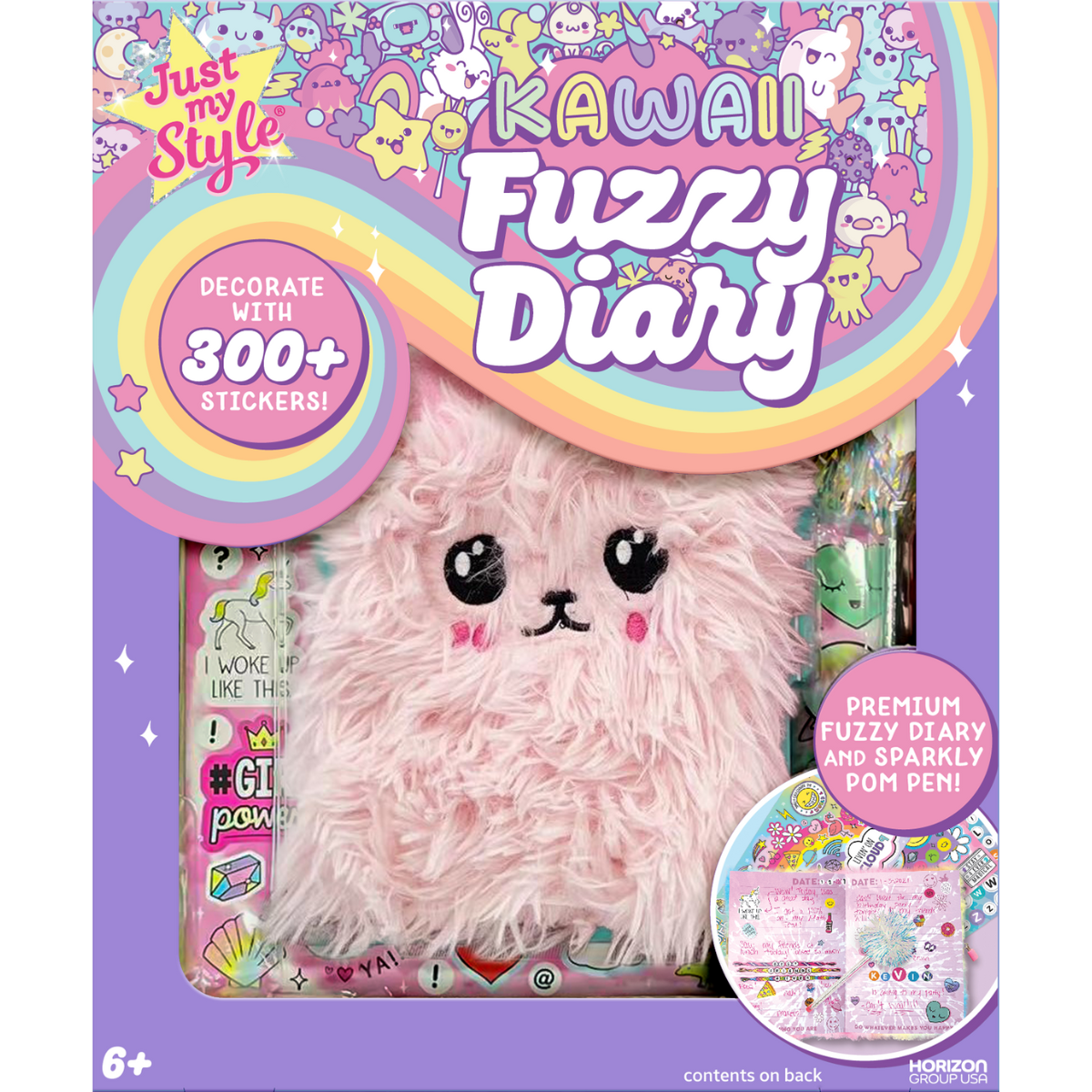 Just My Style Kawaii Fuzzy Diary