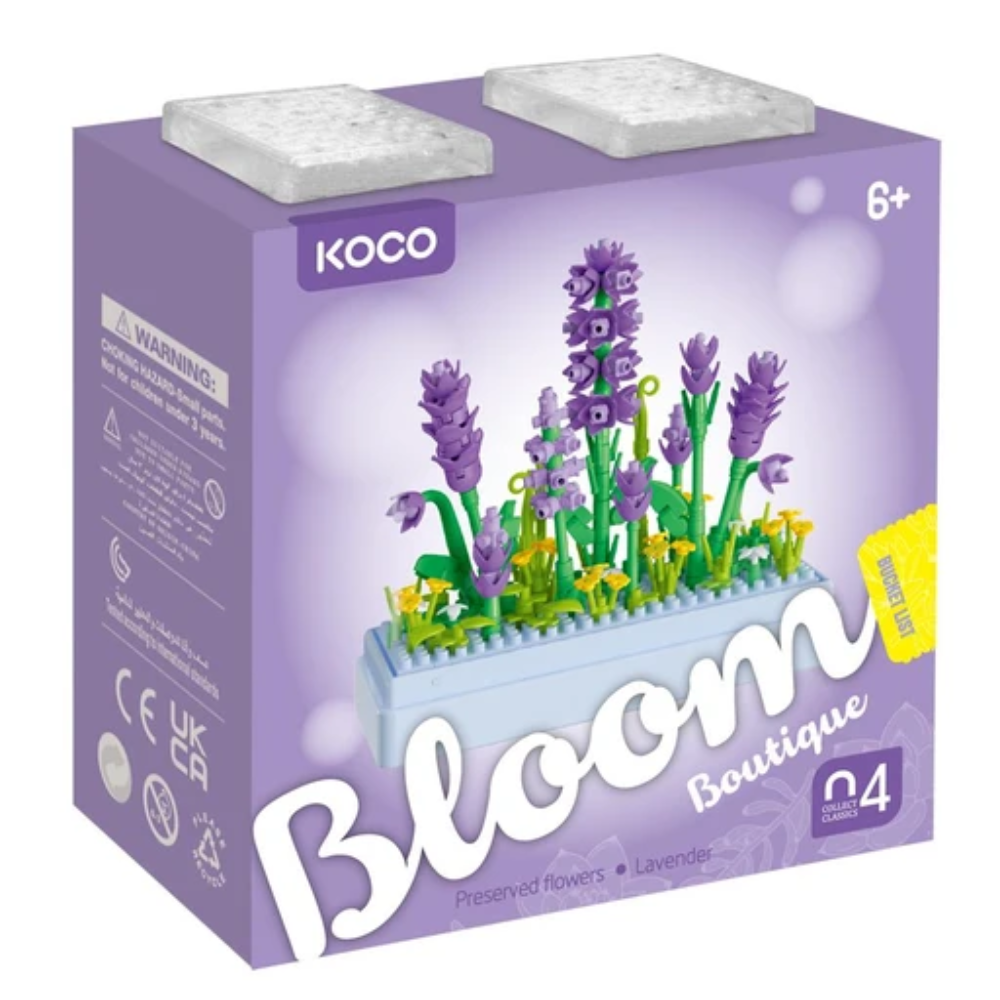 KOCO | Bloques Set Preserved Fresh Flower Lavender with Case
