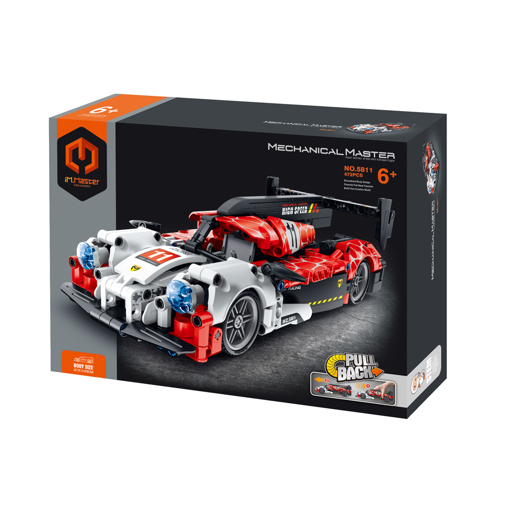 IM Master | Super Car Pull Back Rojo y Blanco