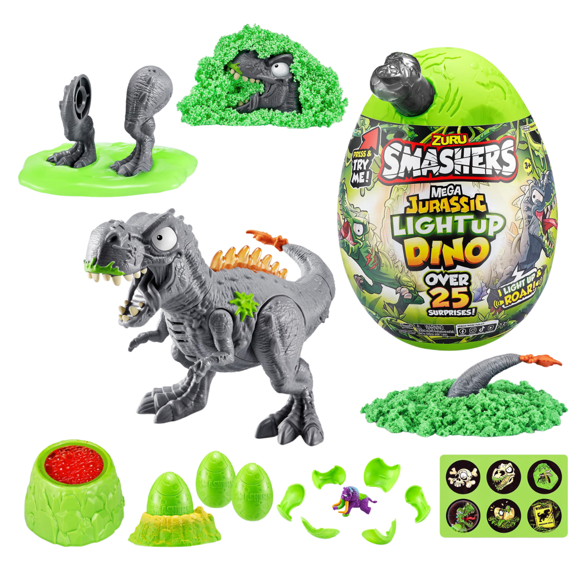 Smashers | Mega Jurassic Light Up Dino