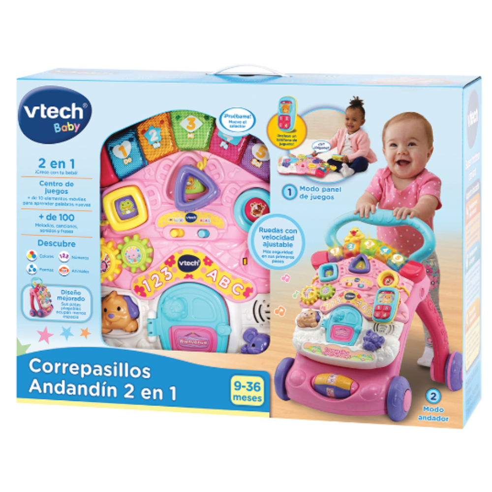 VTech | Andador Andandín 2 en 1 Rosa