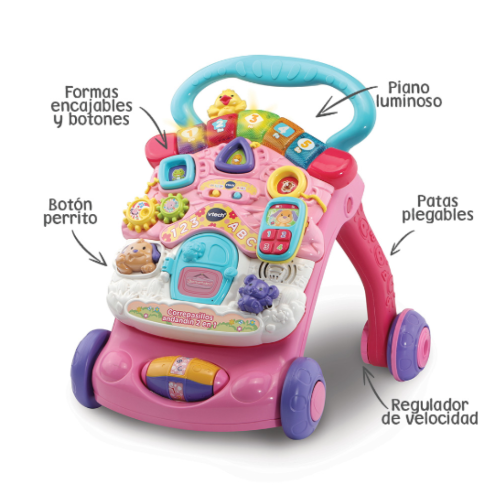 VTech | Andador Andandín 2 en 1 Rosa