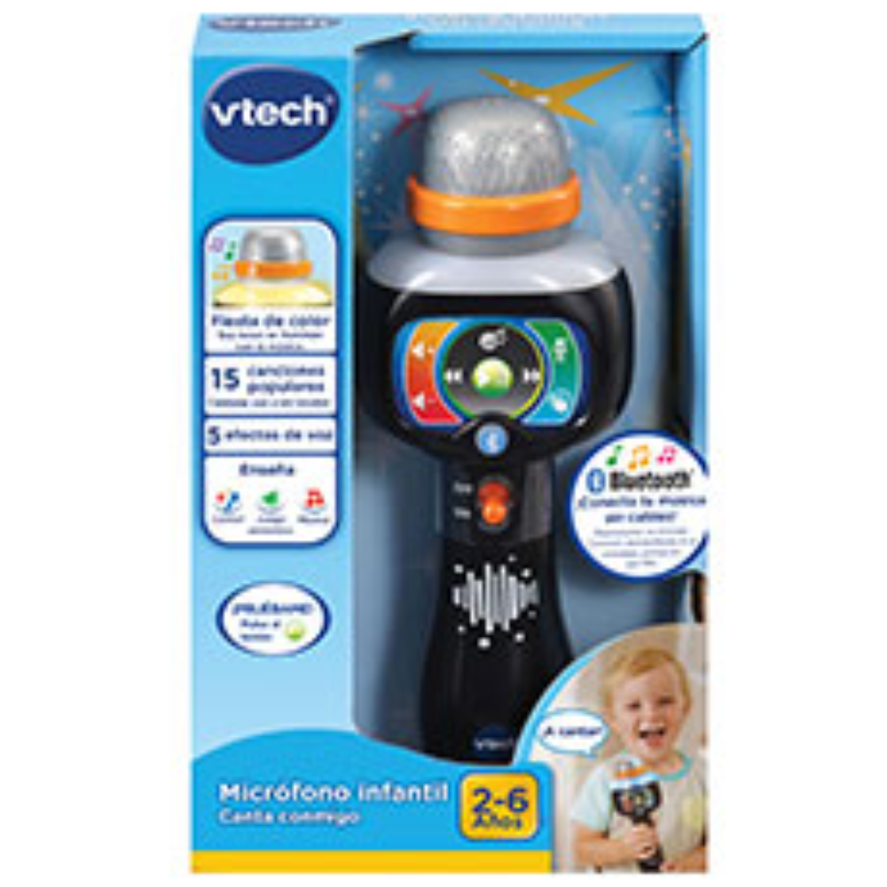 VTech | Micrófono Infantil Canta Conmigo Negro