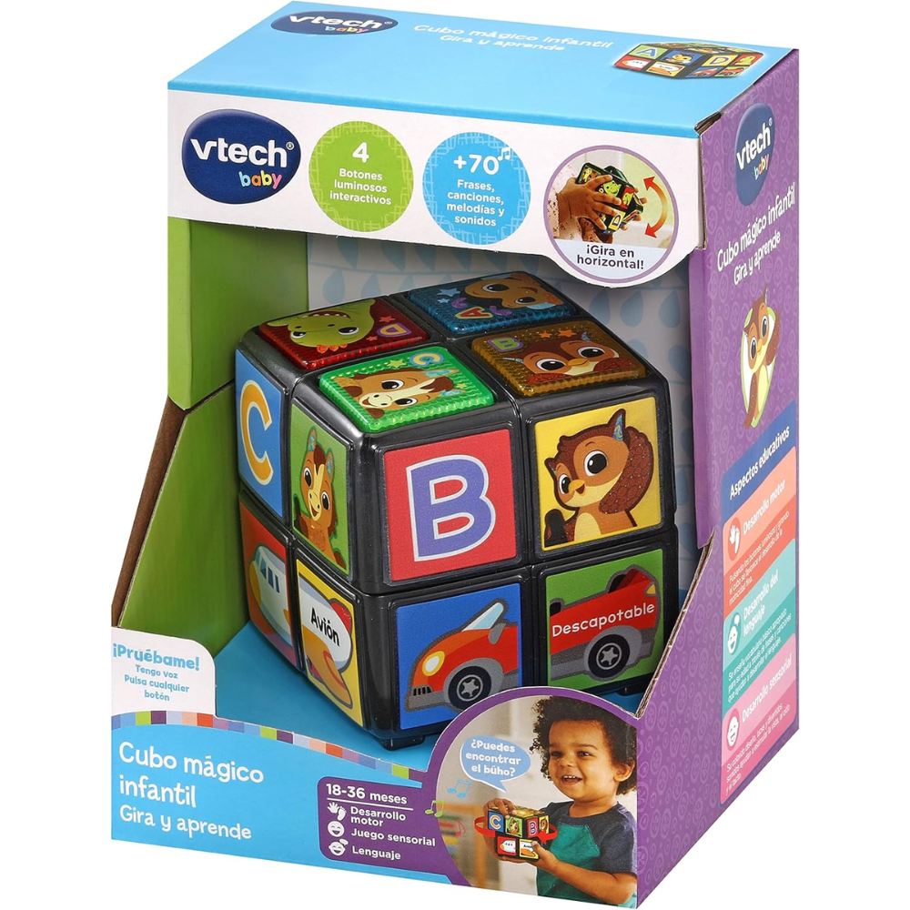 VTech | Cubo Mágico Infantil Gira y Aprende