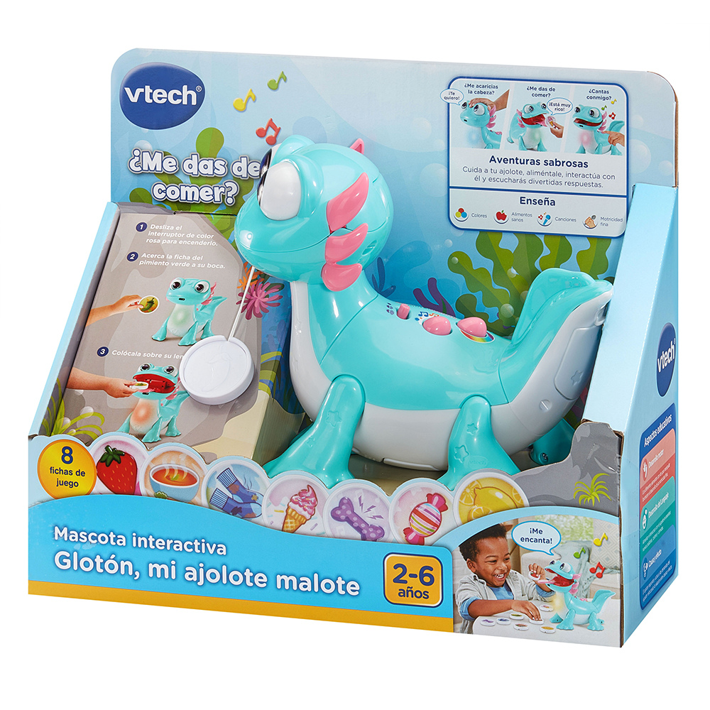 VTech | Mascota interactiva Glotón mi Ajolote Malote