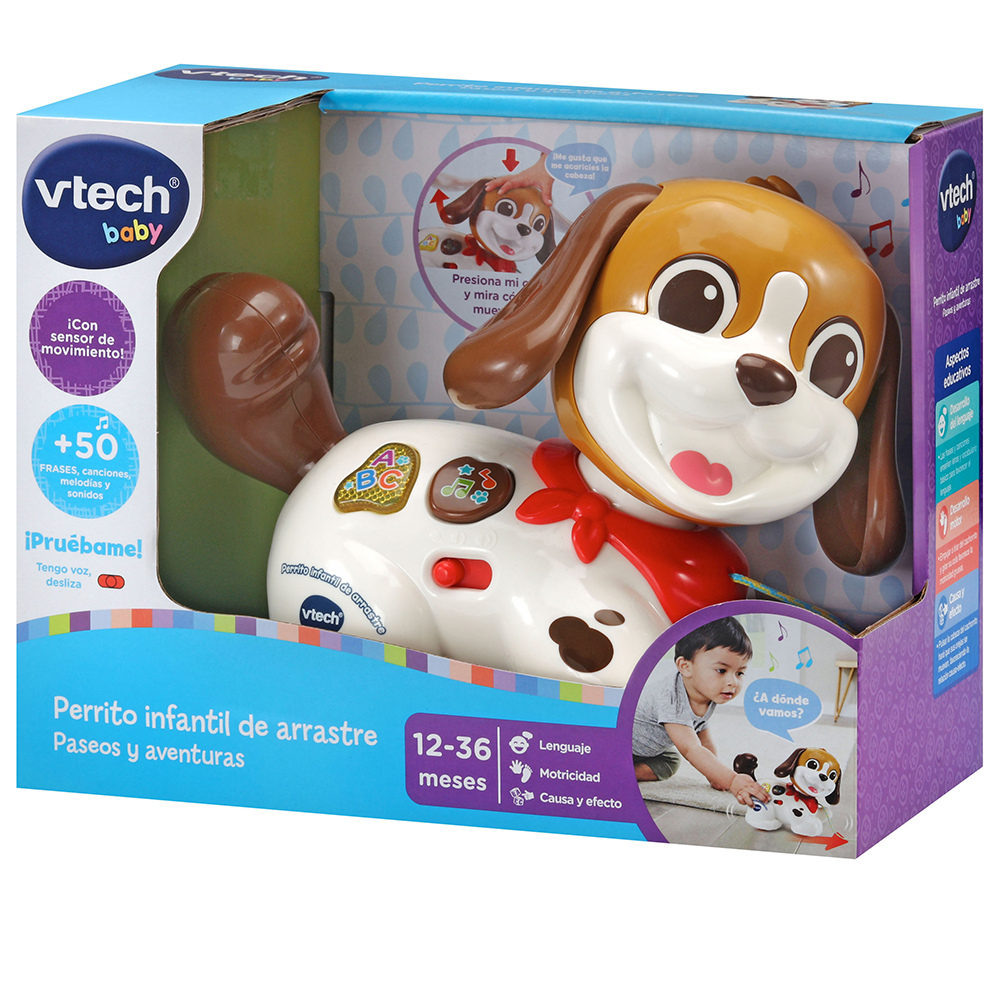 VTech | Perrito Infantil de Arrastre Paseos y Aventuras
