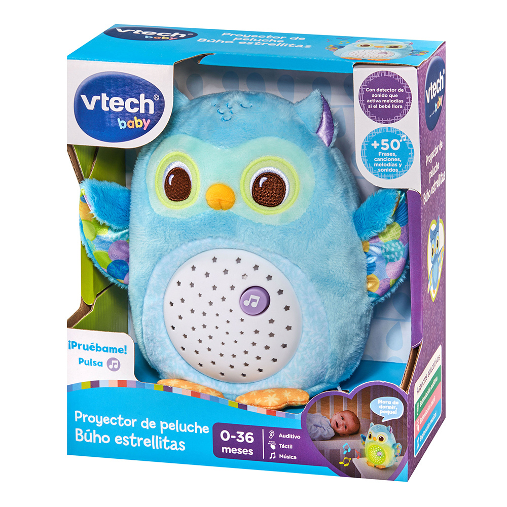 VTech | Proyector de Peluche Búho Estrellitas