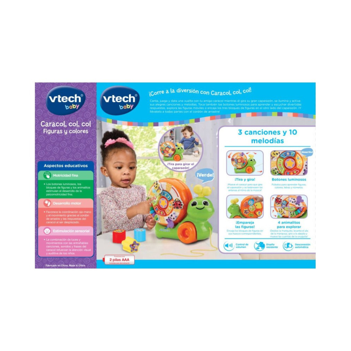 VTech | Caracol Col, Col Juguete de Arrastre